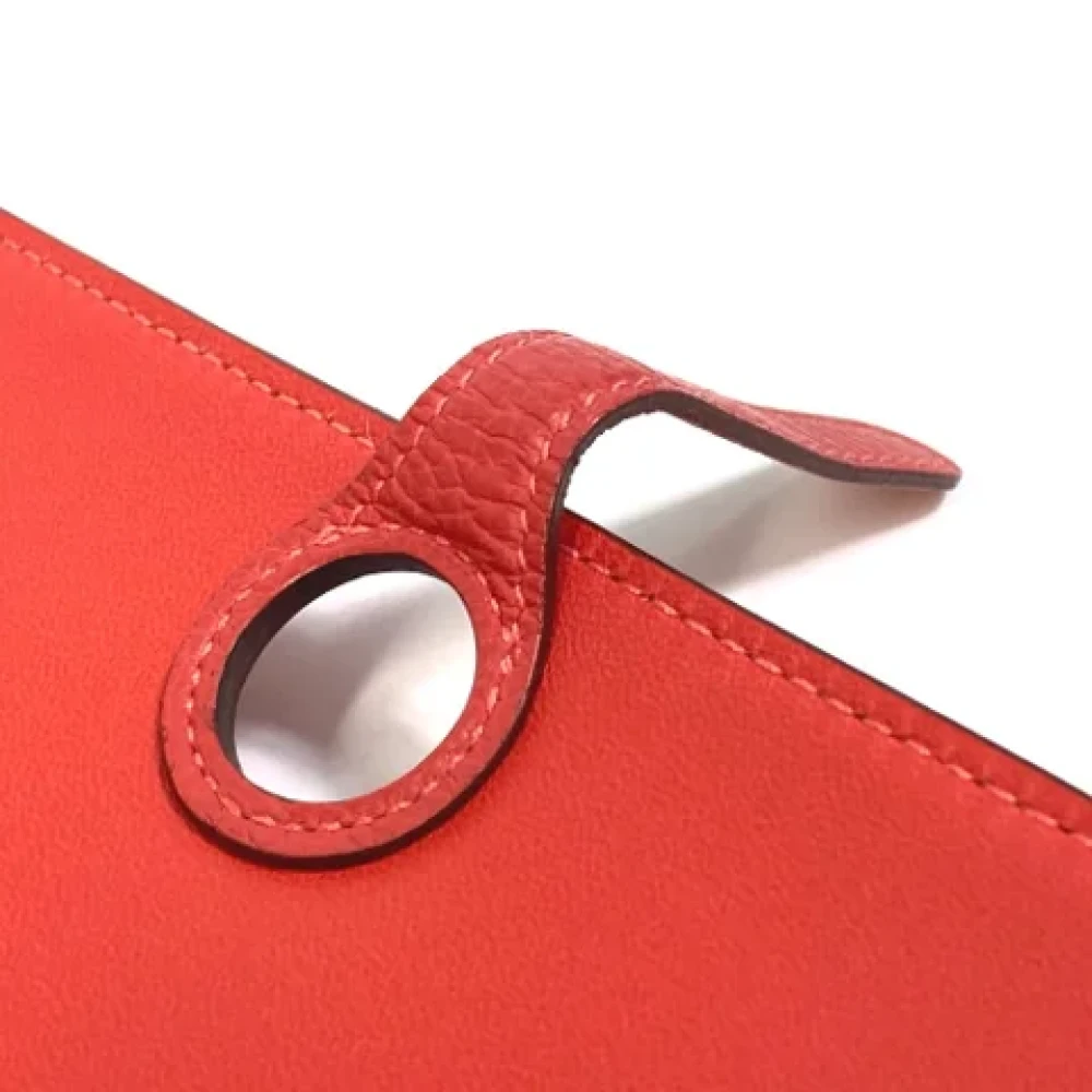 Hermès Vintage Pre-owned Leather wallets Red Dames