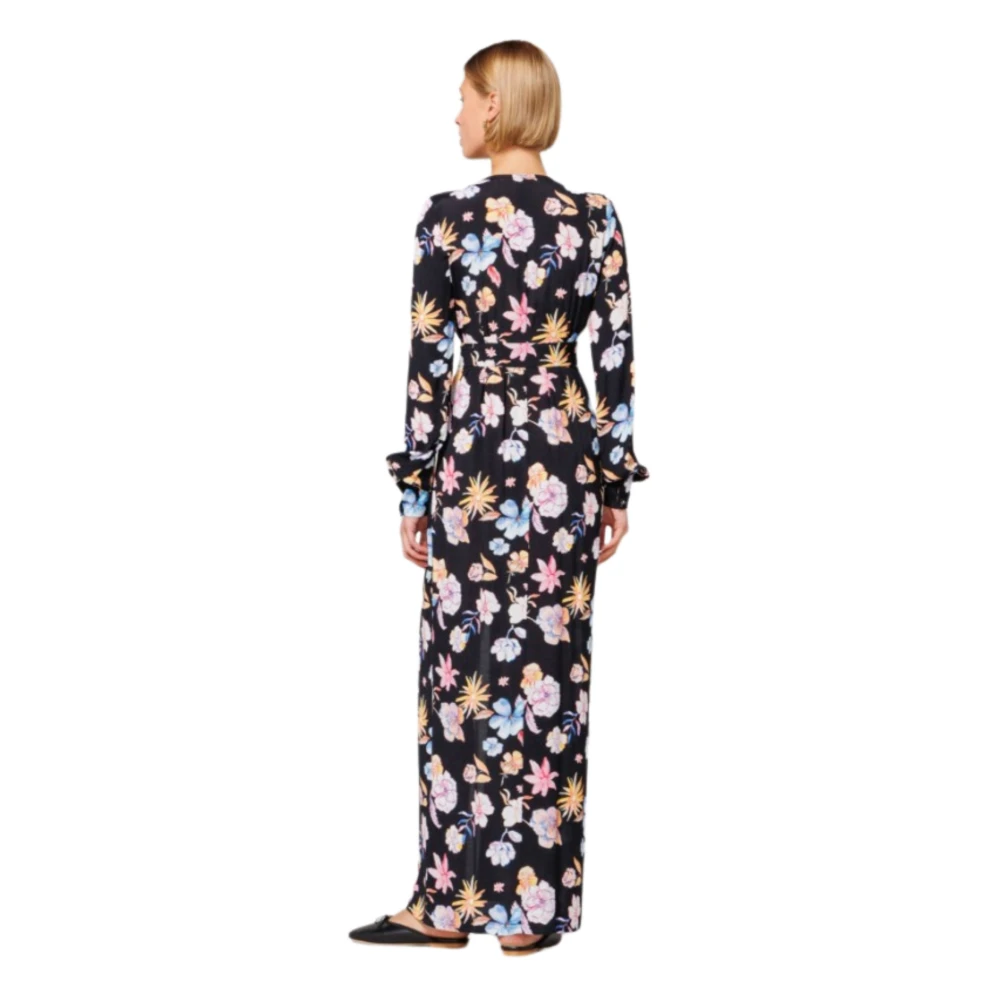 Mar De Margaritas Bloemenjurk met lange halslijn Multicolor Dames