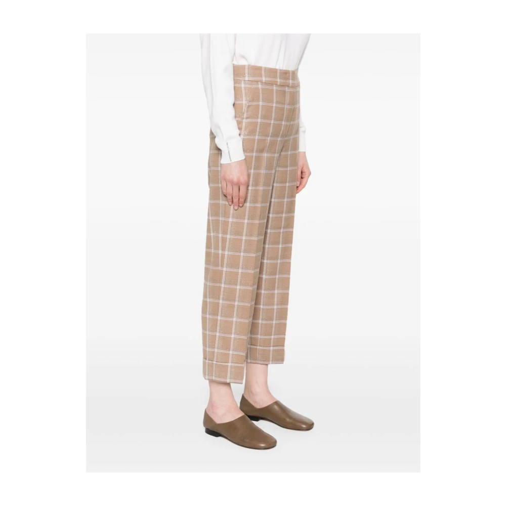 PESERICO Stijlvolle Panta Broek Brown Dames