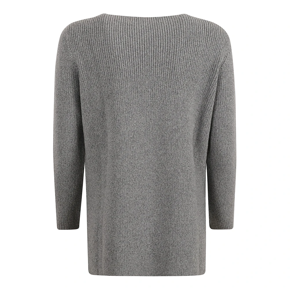 Fabiana Filippi Merino Wool Boatneck Sweater Gray Dames