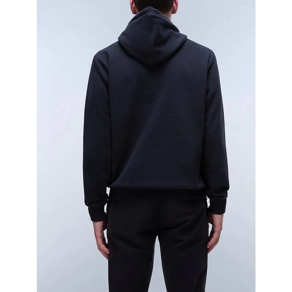 Napapijri Zwarte Hoodie Winter Stijl Iconisch Vlag Black Heren
