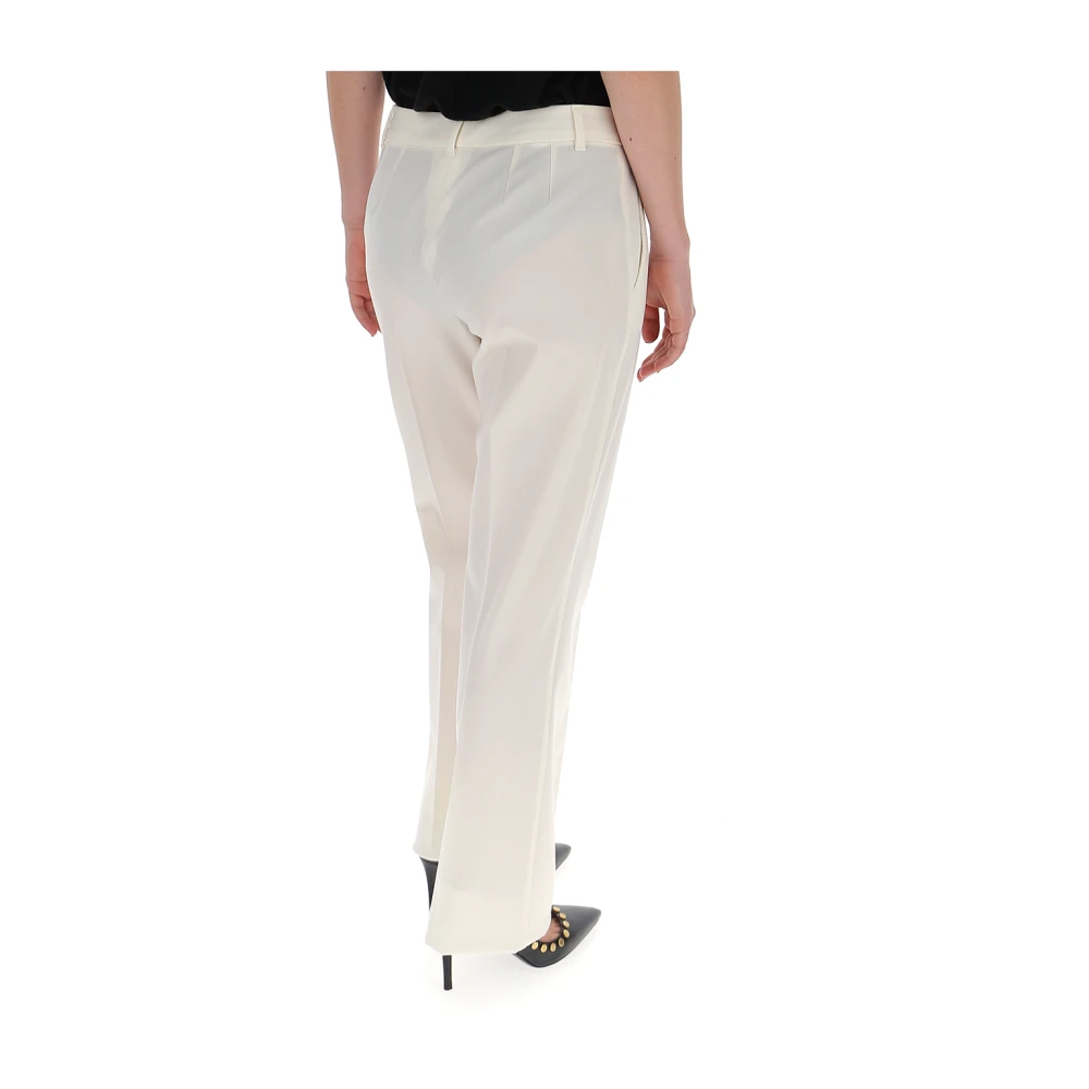 Dolce & Gabbana Witte Stretch Wol Pantalon White Dames