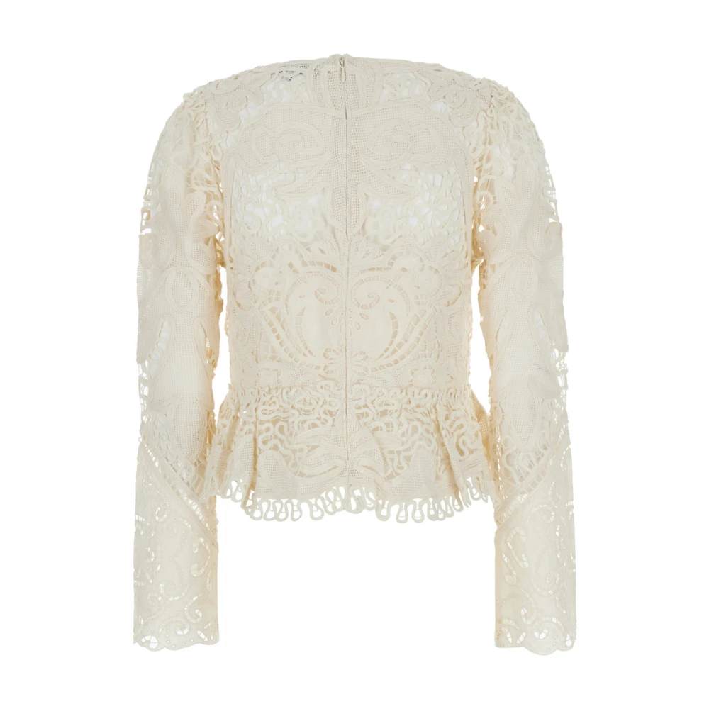 Sea NY Wit Kant Geborduurde Katoenen Top White Dames