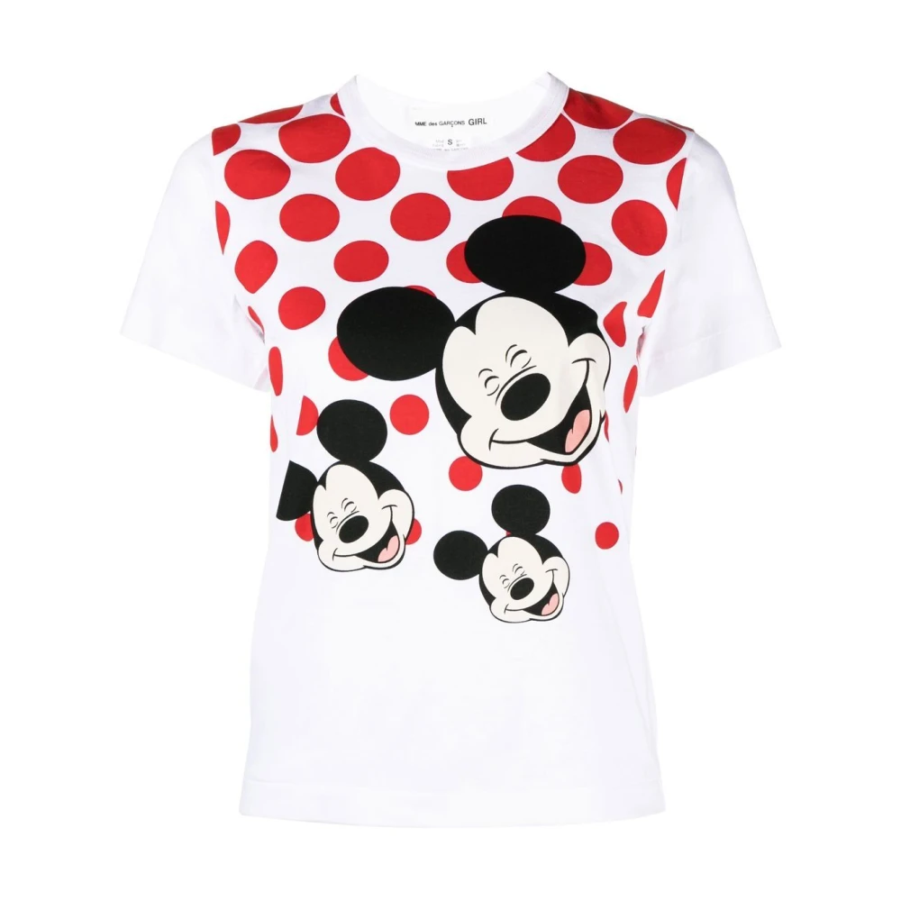 Comme des Garçons Disney Mickey Mouse Grafische T-shirt voor Dames White Dames