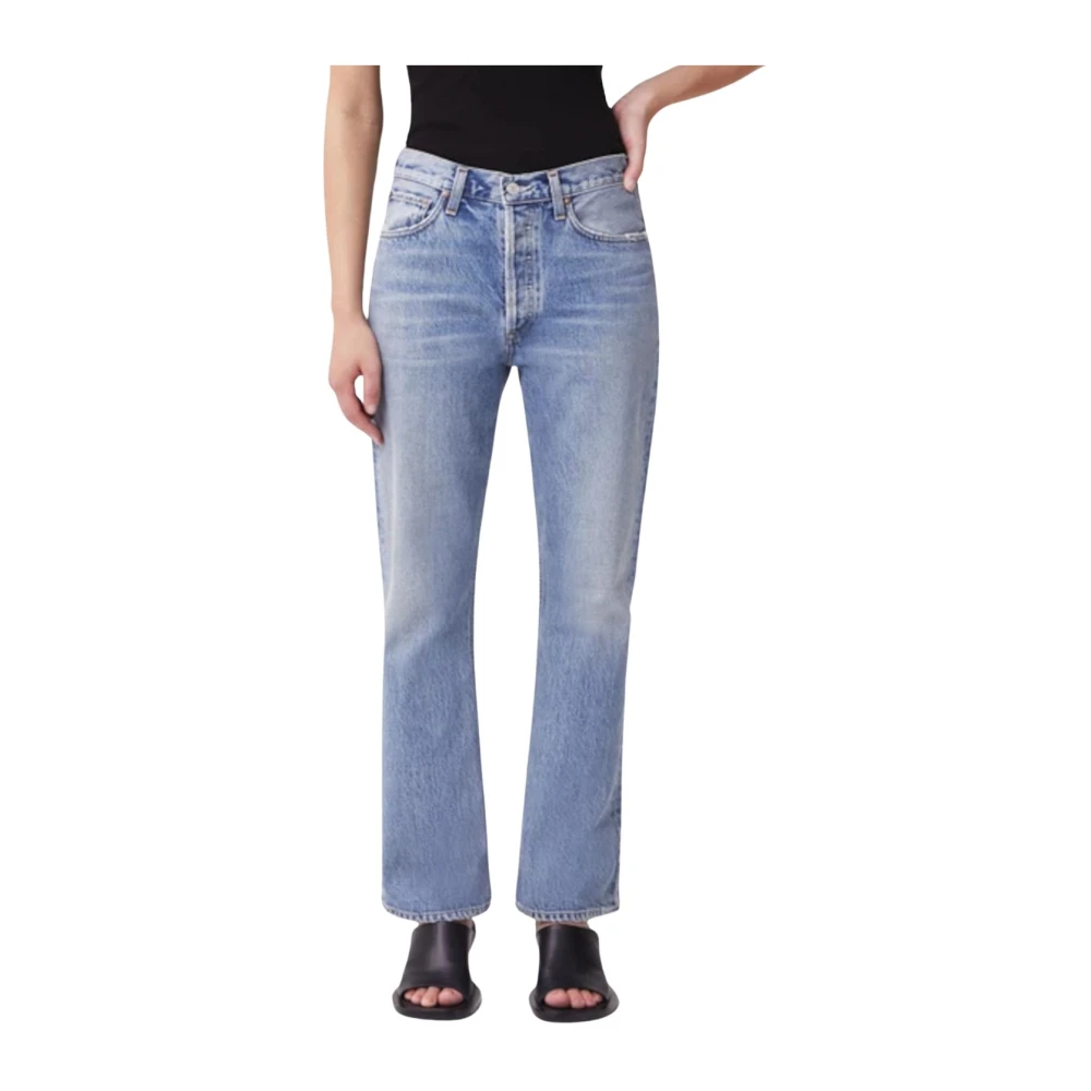 Agolde Relaxed Fit Mid-Rise Blauwe Jeans Blue Dames