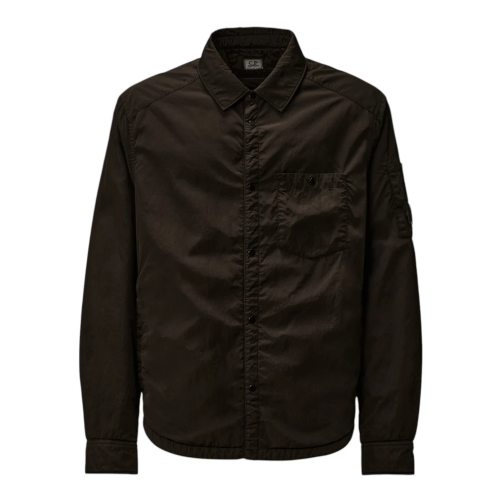 C.p. Company Men's Black Lens Button Overshirt