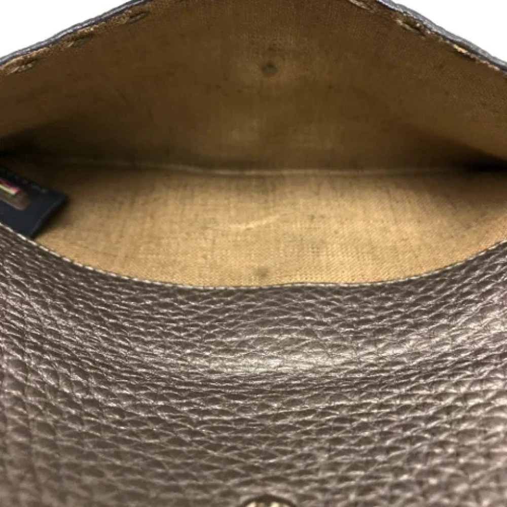 Fendi Vintage Pre-owned Leather wallets Gray Dames