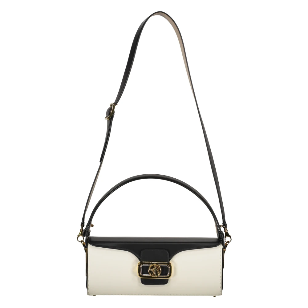Lanvin Kalfsleren Handtas met Push-Lock Sluiting White Dames