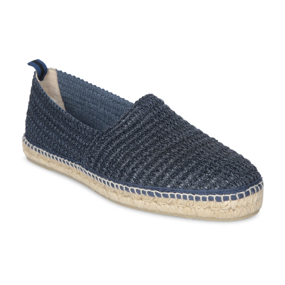 Castañer Blauwe geweven raffia espadrilles Blue Heren