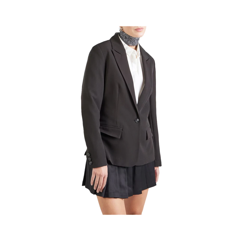 Guess Zwarte jassen met zijrits Black Dames
