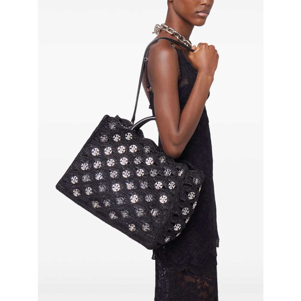 Paco Rabanne Zwart en Zilveren Handtas Black Dames