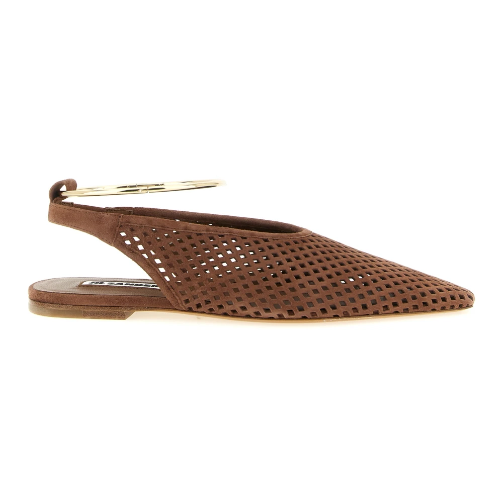 Jil Sander Women's Brown Ballerina - Ballerina Shoes - 4 Uk - Shoes