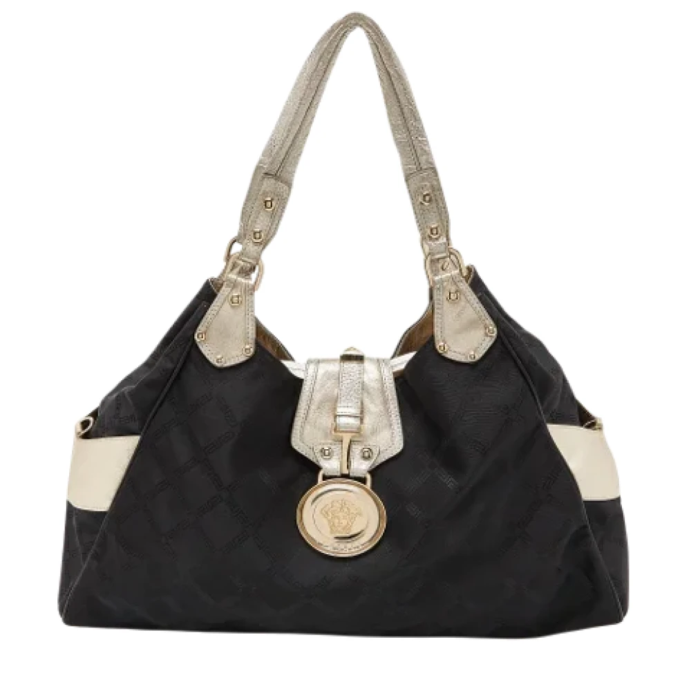 Versace Pre-owned Leather totes Black Dames