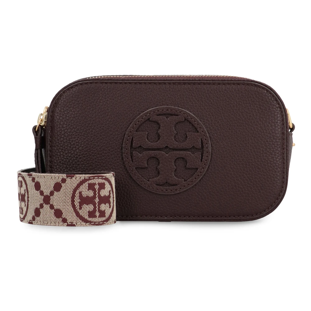 TORY BURCH Mini Crossbody Tas met Dubbele Rits Red Dames