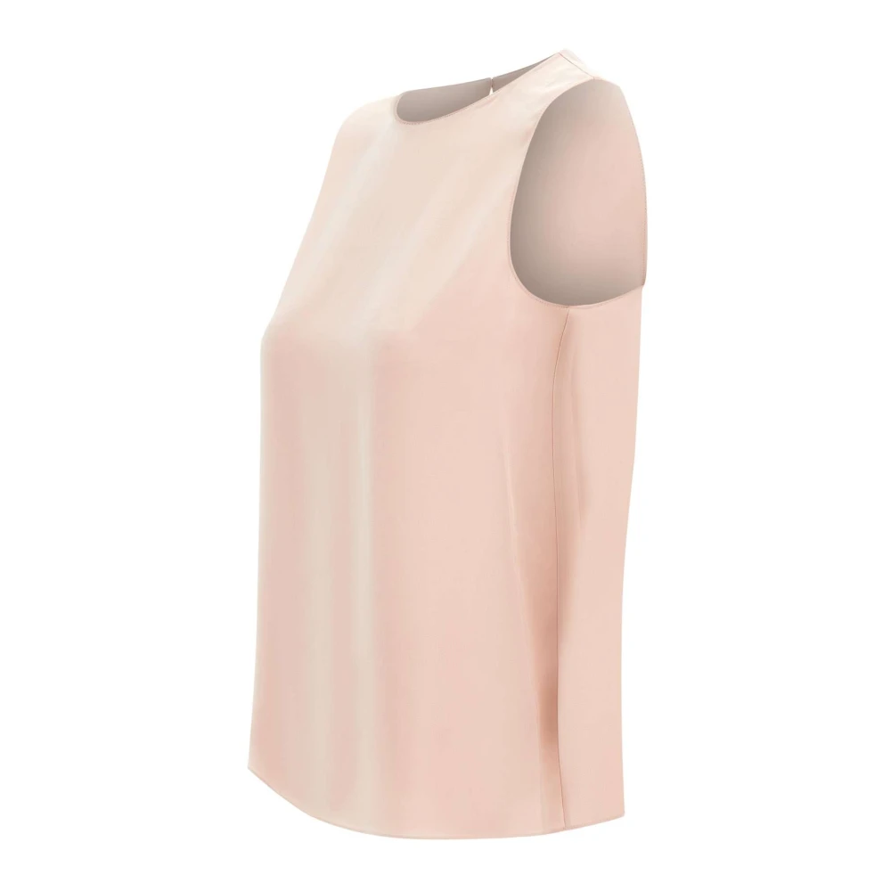 Theory Zijden Georgette Roze Top Pink Dames