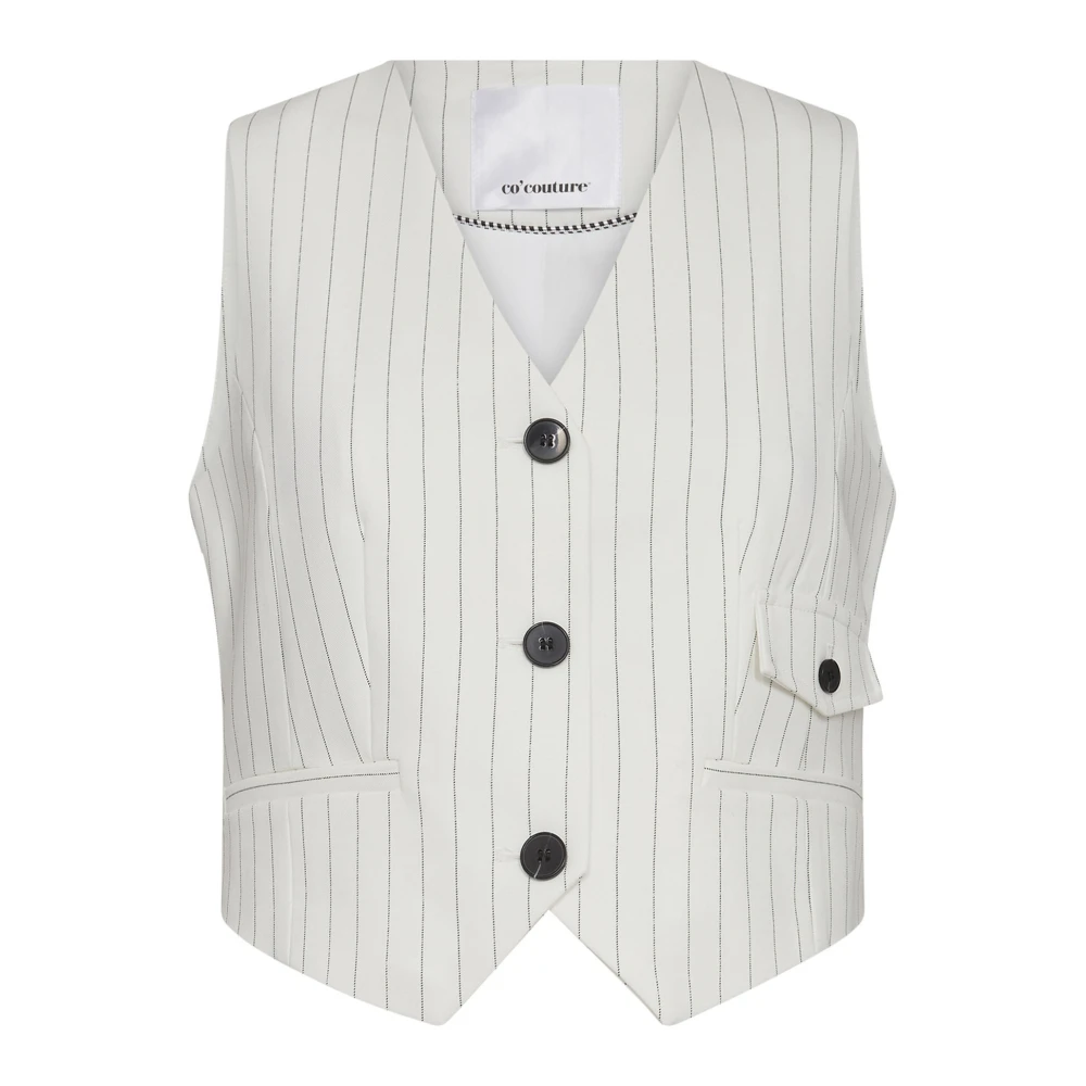 Co'Couture Witte Pin Vest Blazer Multicolor Dames