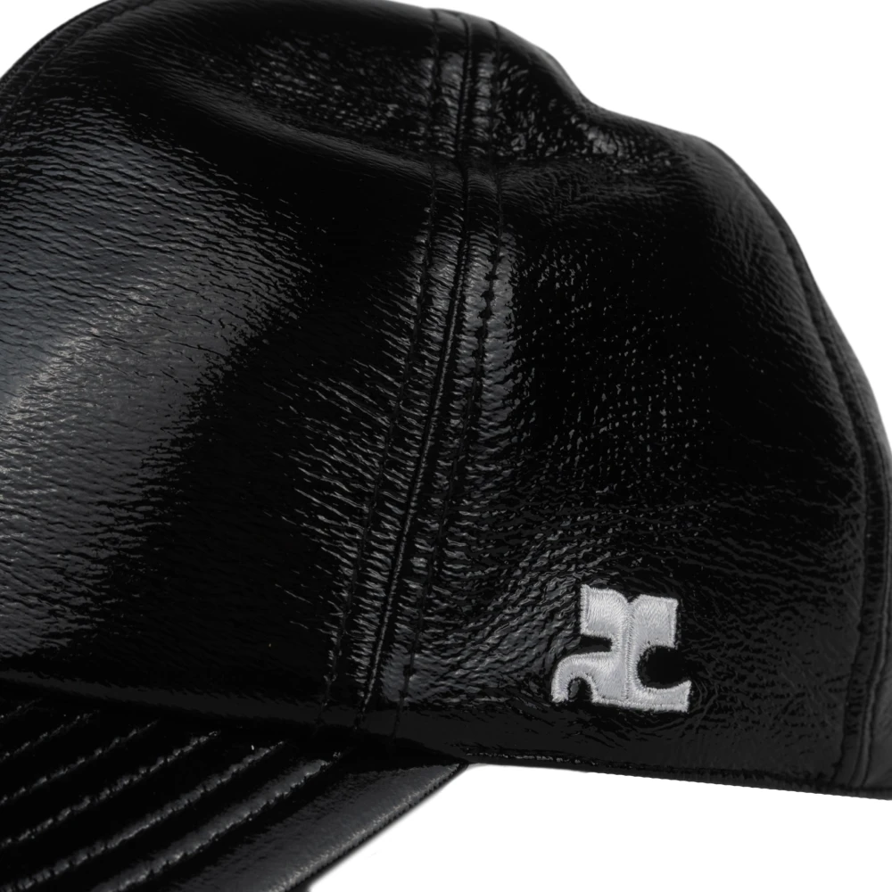 Courrèges Zwarte Vinyl Hoed Reedition Black Heren