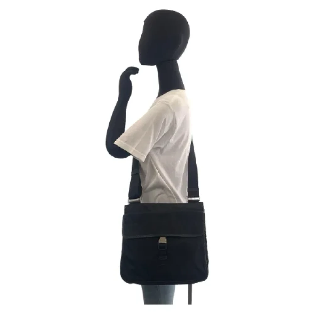 Prada Vintage Pre-owned Canvas prada-bags Black Dames