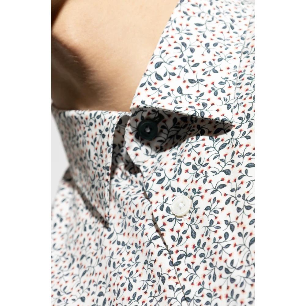 Paul Smith Overhemd met bloemenmotief White Heren