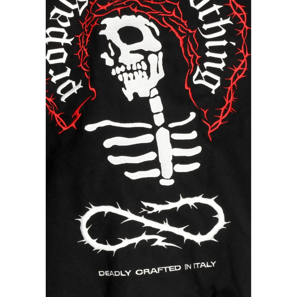 Propaganda Zwarte Varsity College Jack Eco-Leren Mouwen Black Heren