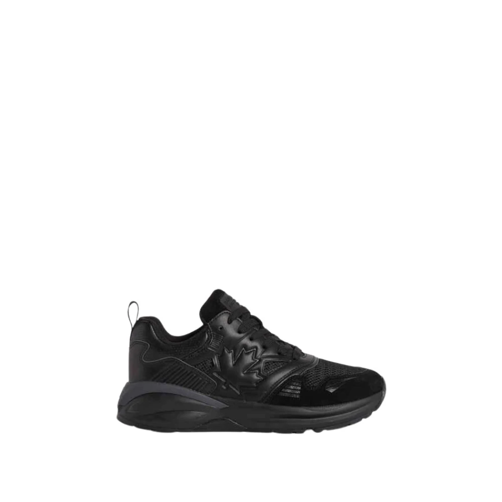 Dsquared2 Maple Leaf Technical Fabric Sneakers Heren Schoenen Zwart