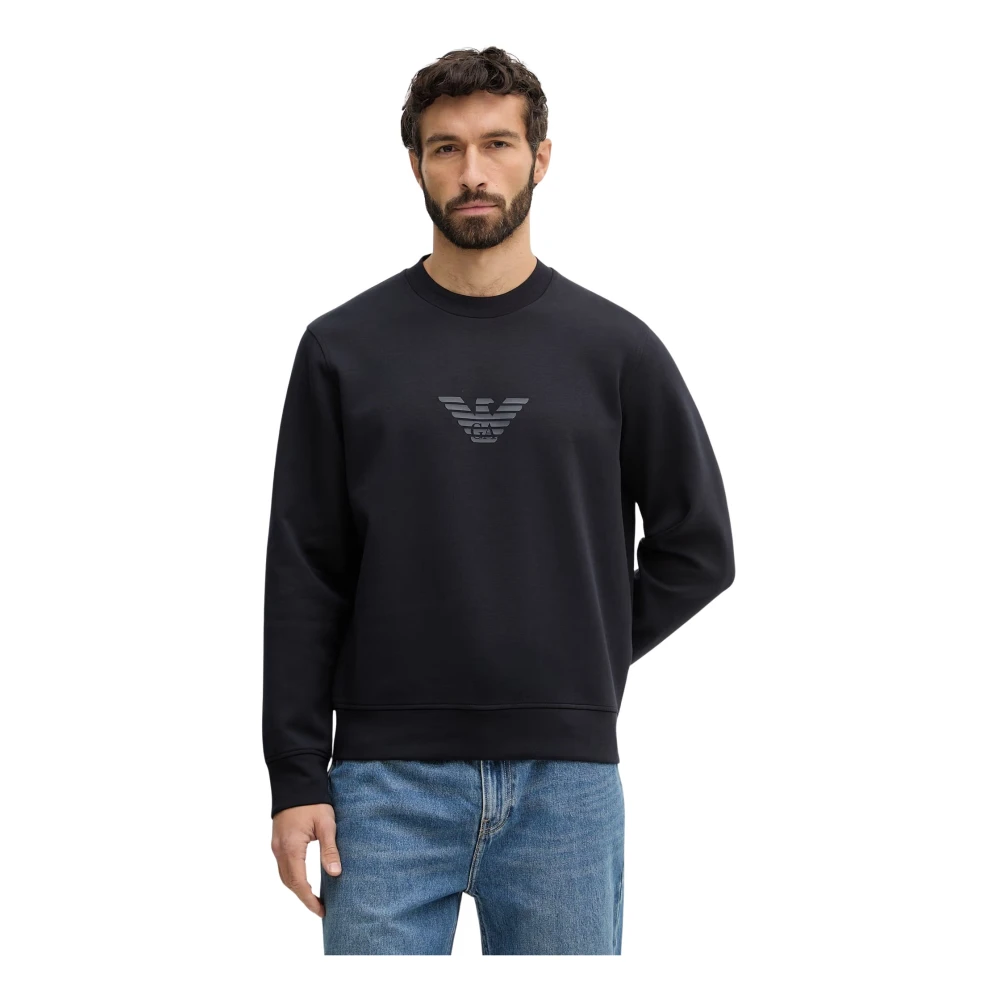 Emporio Armani Uomo Blu Felpe, L, New,