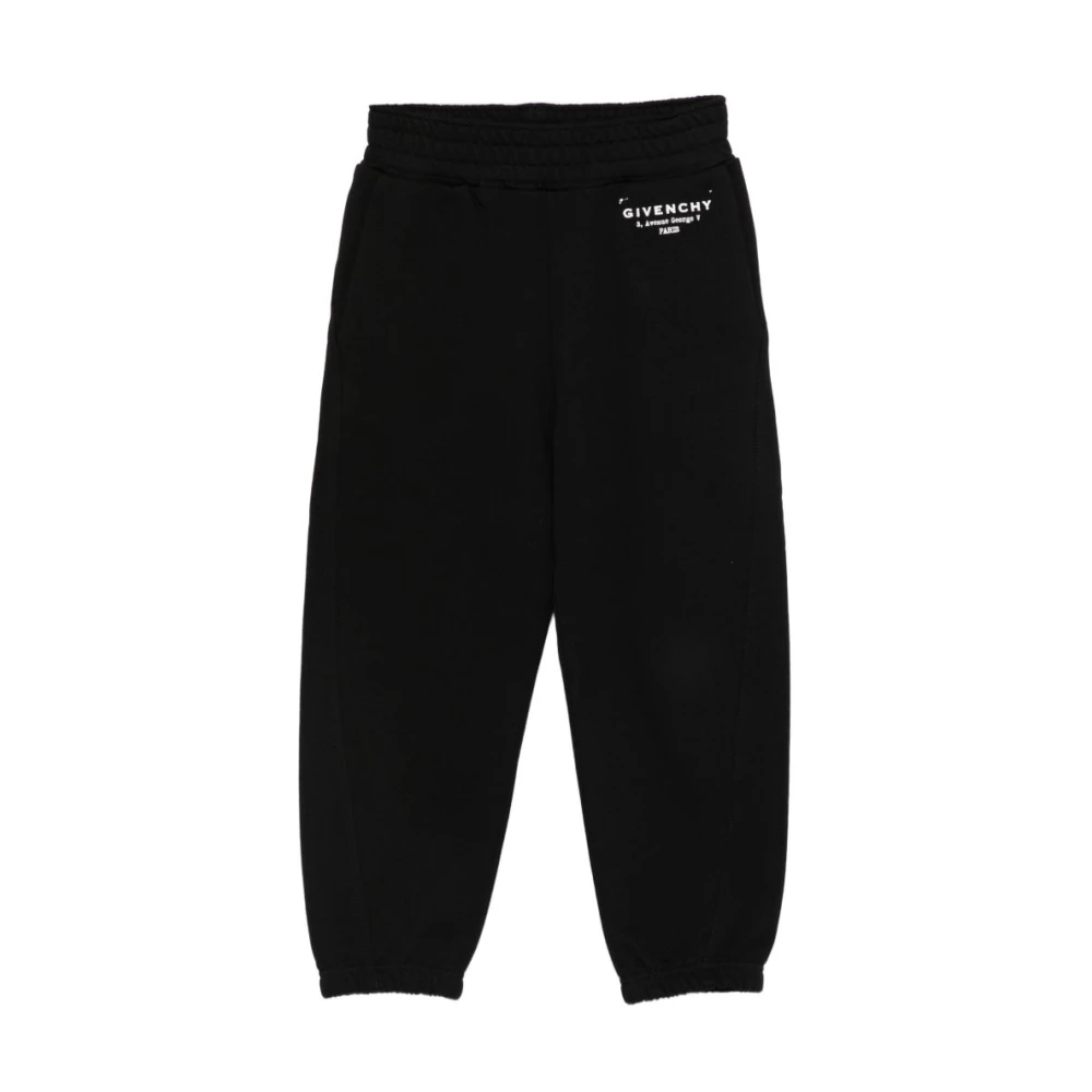 Givenchy Unisex Kids Black Sweatpants, 8 Y, Logo-Print Joggers