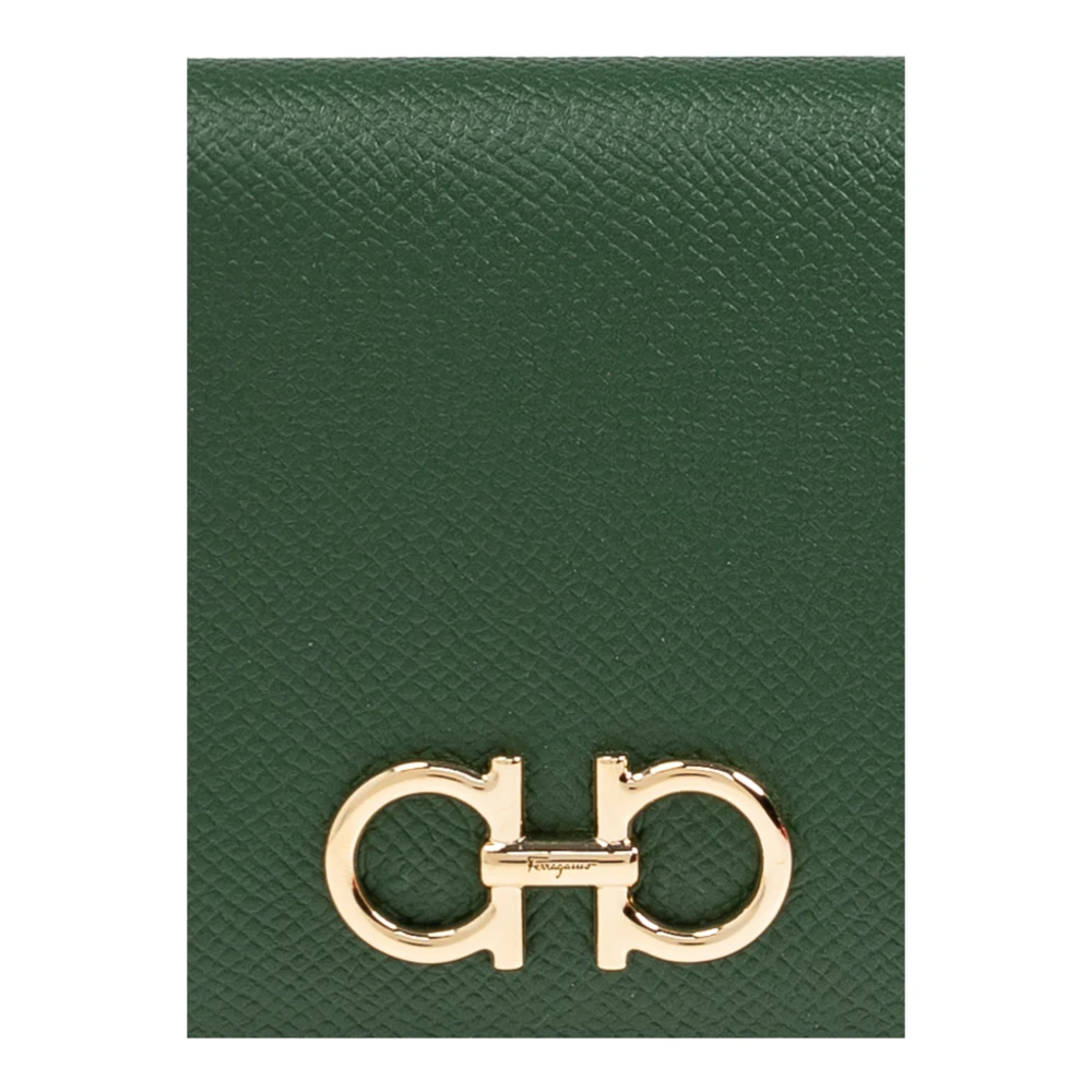 Salvatore Ferragamo Leren portemonnee Green Dames