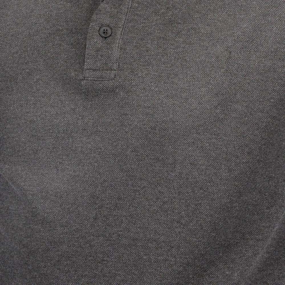 Saint Laurent Cassandre Polo Shirt Gray Heren
