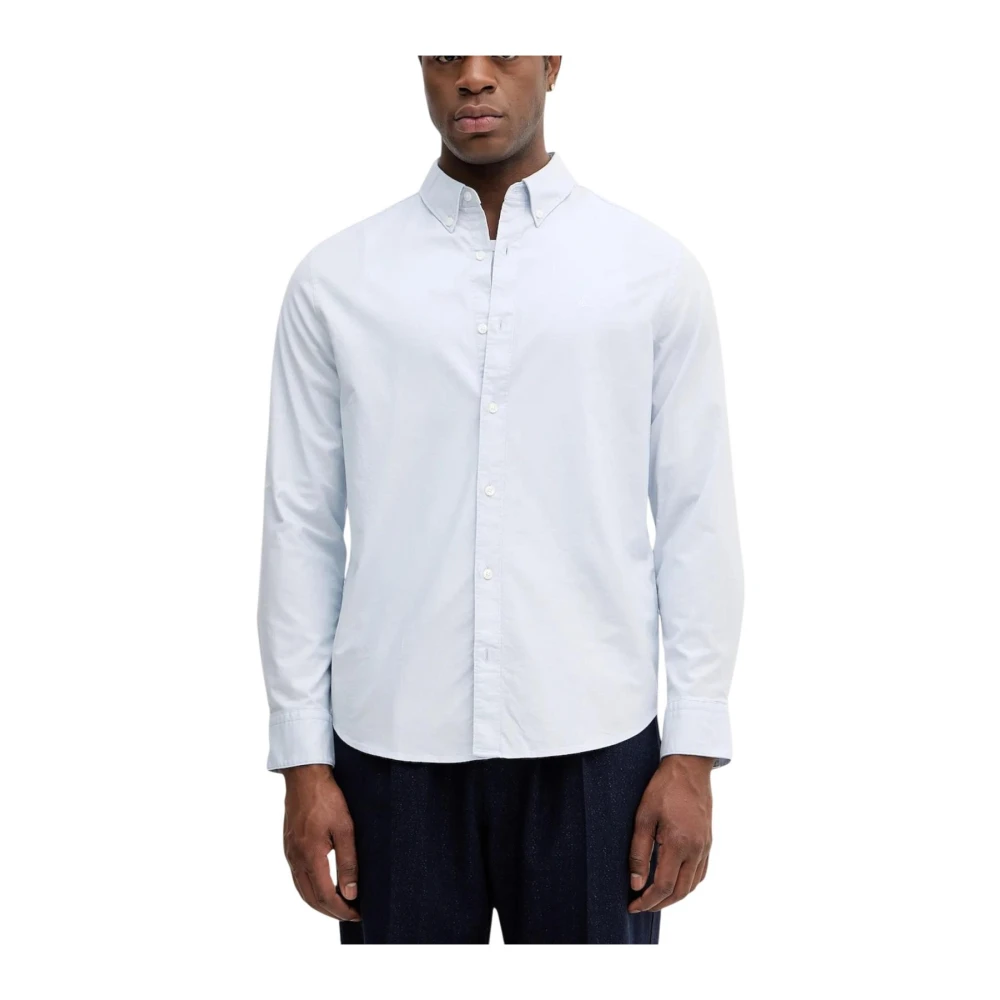 Calvin Klein Jeans Men's Blue Casual Shirts, S, Classic Long Sleeve Button-Up Shirt