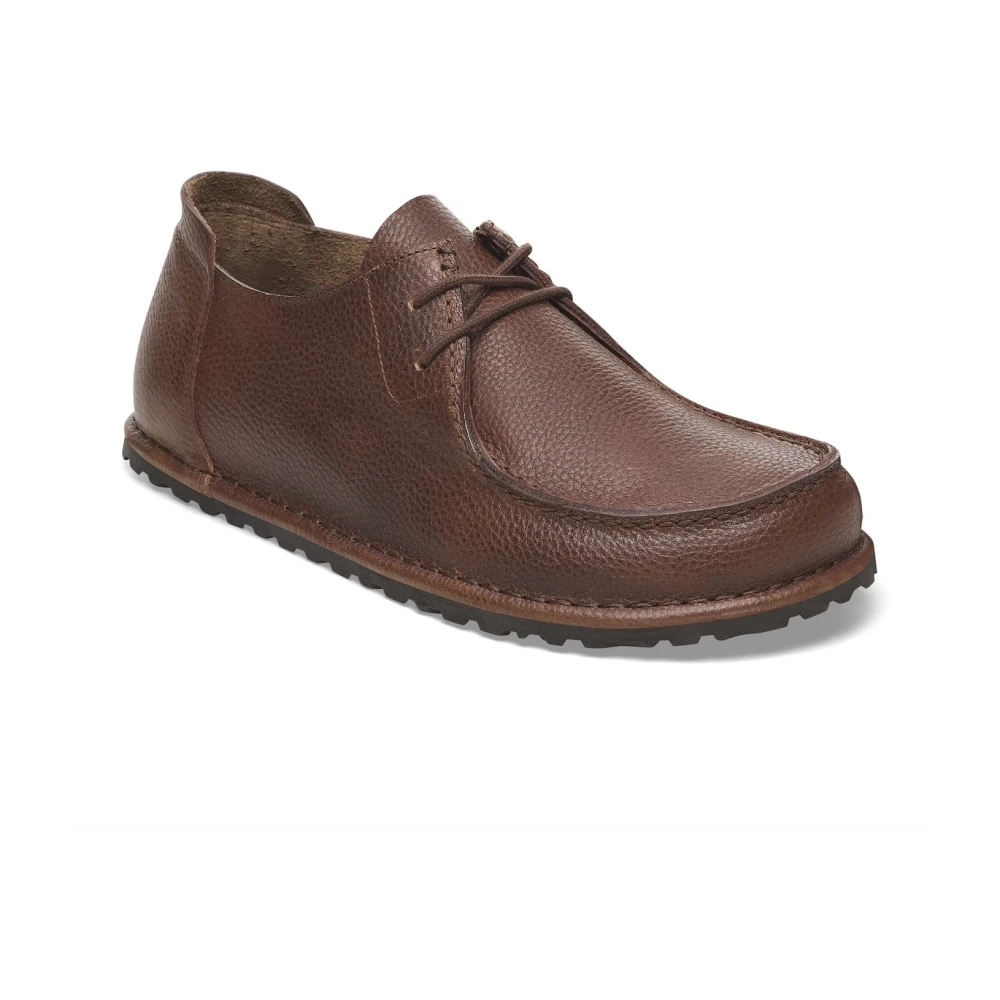 Birkenstock Brown Laced Shoes, Male, 9 Uk, Utti Lace Natural Leather Shoes Regular