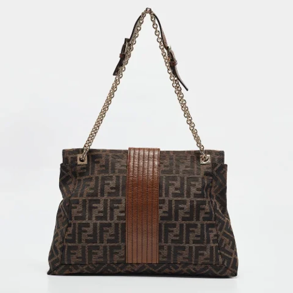 Fendi Vintage Pre-owned Canvas fendi-bags Brown Dames