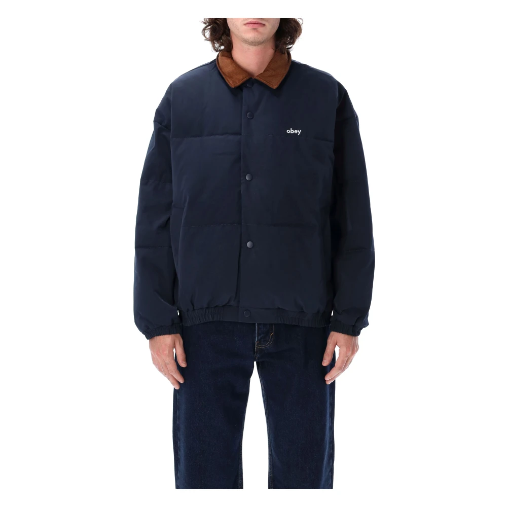Obey Donkerblauwe Whispers Pufferjas Blue Heren