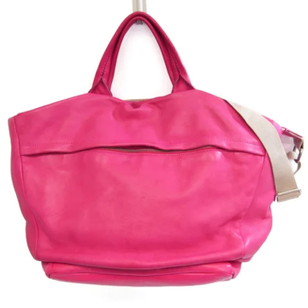 Moncler Pre-owned Leather handbags Pink Dames