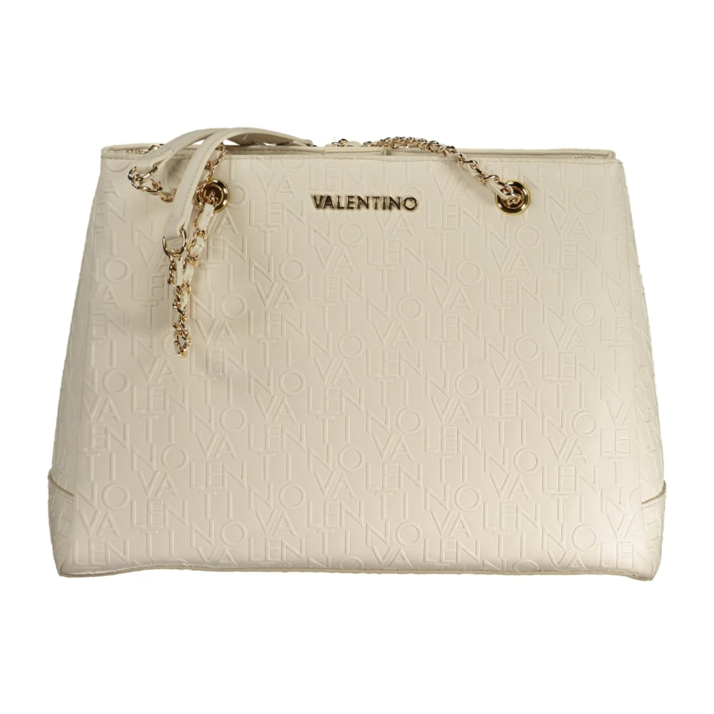 Valentino by Mario Valentino Witte Schoudertas met Kettingband White Dames