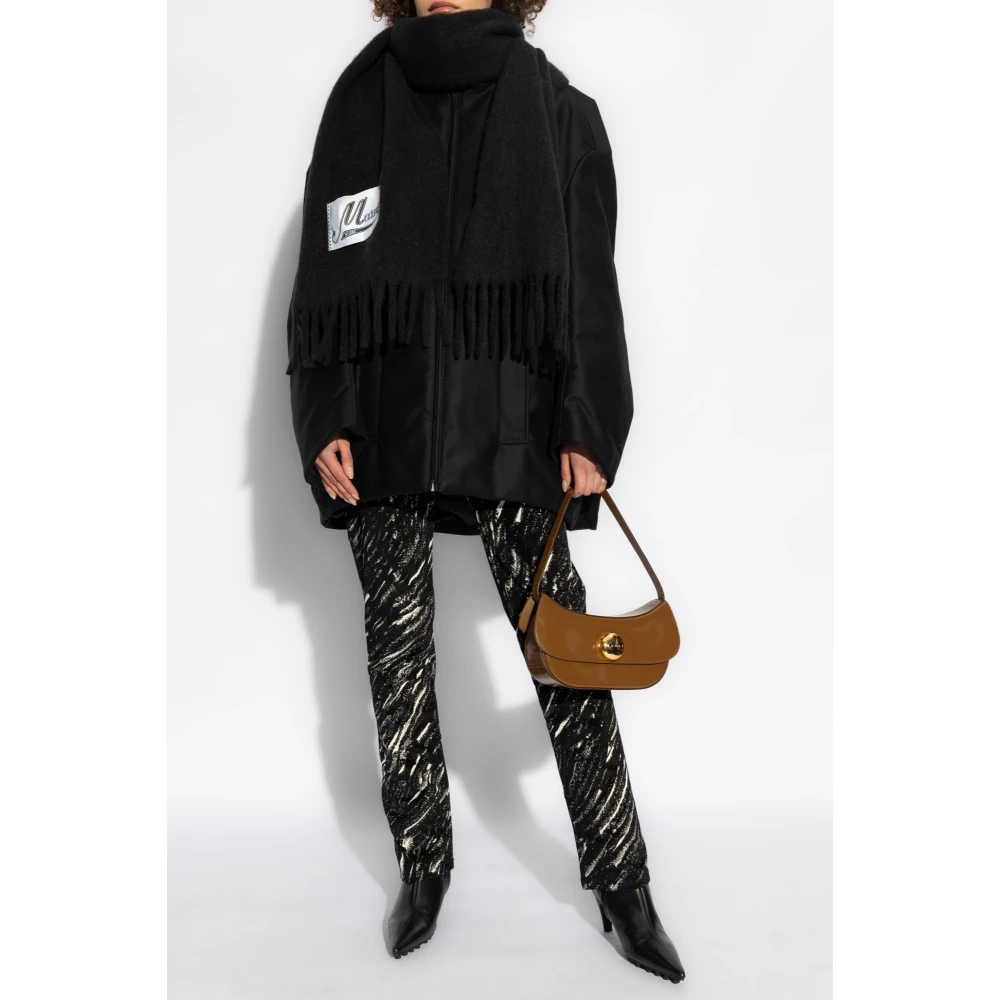 Marni Gewatteerde oversized jas Black Dames