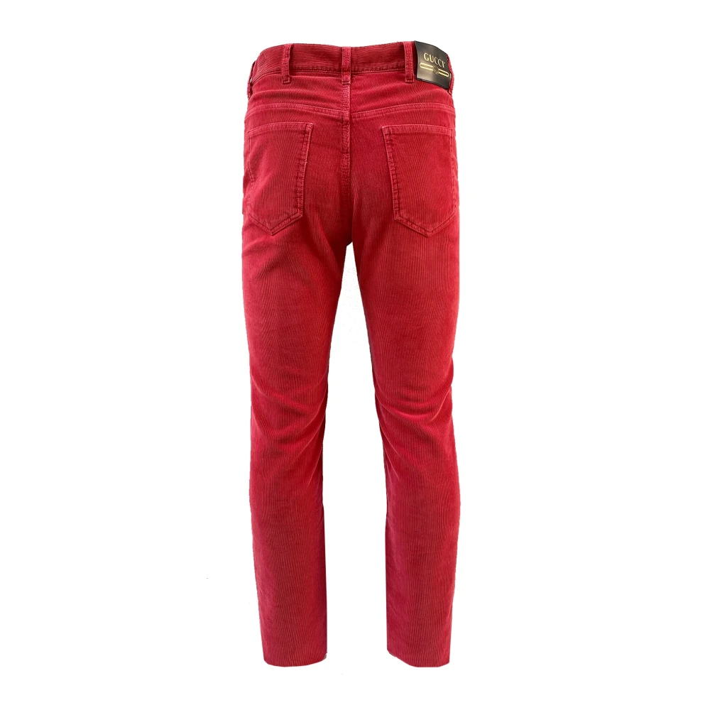 Gucci Trousers Red Heren