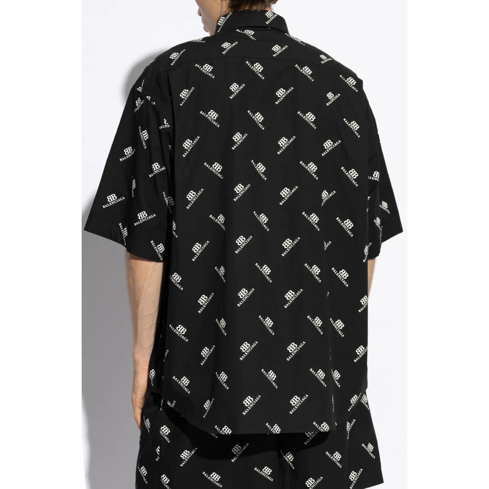 Balenciaga Overhemd met een zak Black Heren