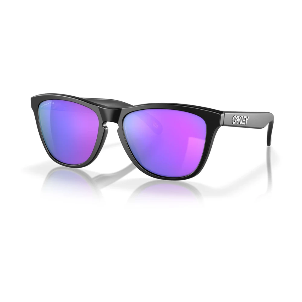 Oakley Frogskins Sunglasses Matte Black - Prizm Violet - OO9013-H655 - Unisex - Image 9