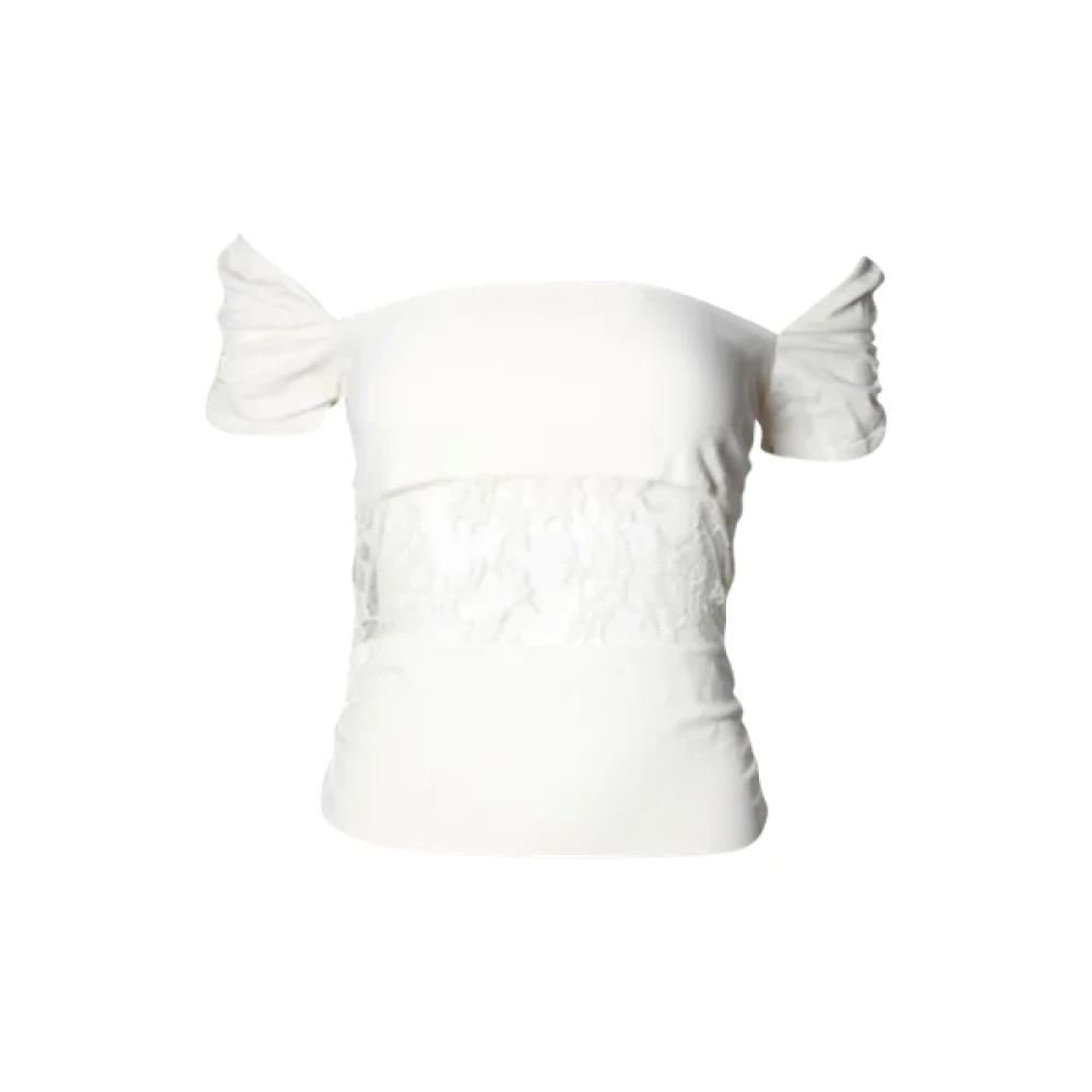 Valentino Vintage Pre-owned Viscose tops White Dames