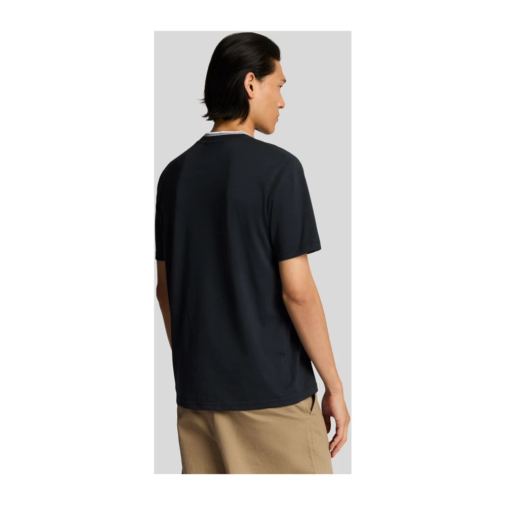 Lyle & Scott SS T-shirts Tipped Superfine T-shirt Brown Heren