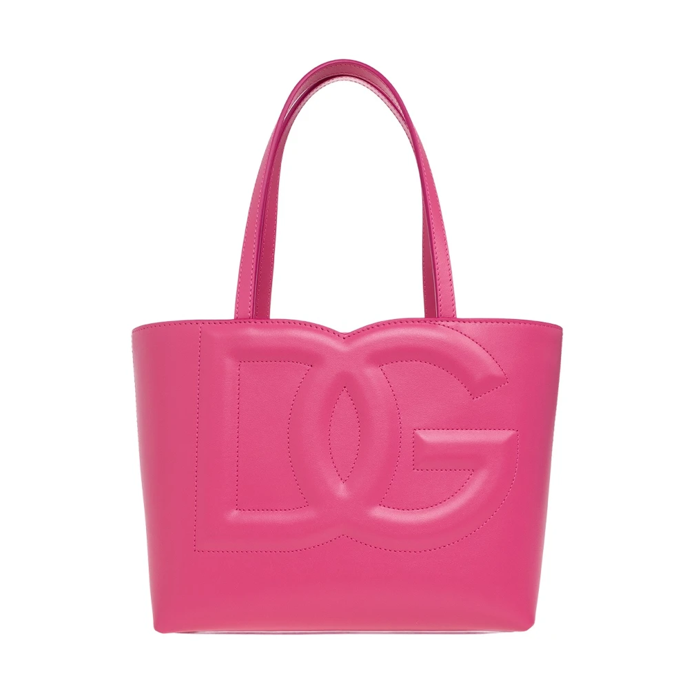 Dolce & Gabbana Vrouw Roze Tassen Dames, One Size, Leer, Leren Shopper Tas