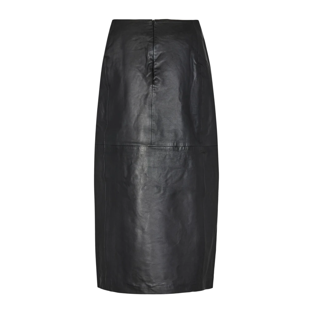 Levete Room Schapenleren Rok Perfecte Pasvorm Black Dames