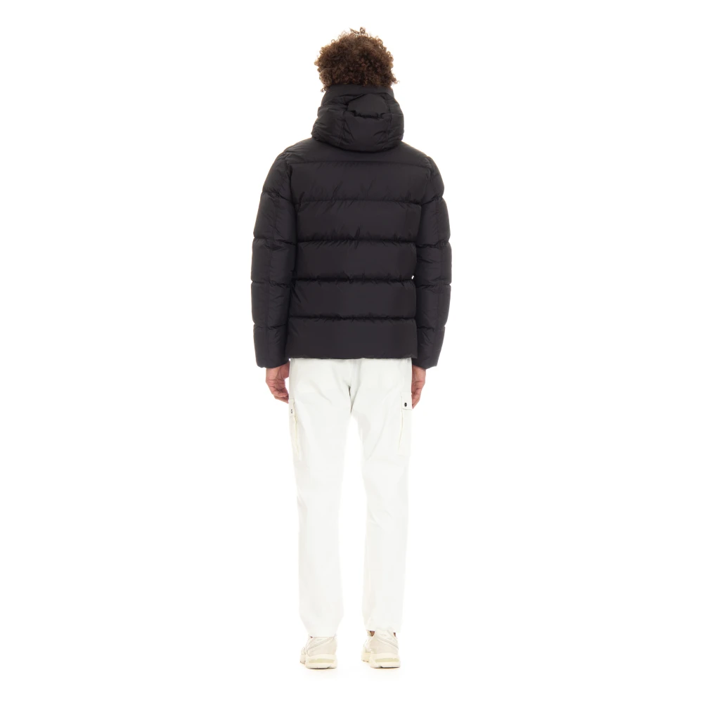 Herno Lichtgewicht Donsjas met Capuchon Black Heren