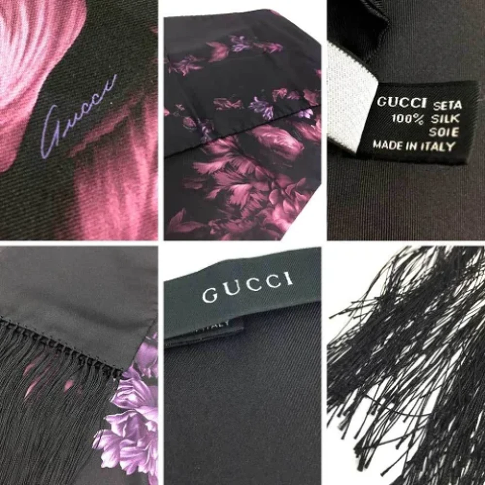 Gucci Vintage Pre-owned Silk scarves Purple Dames