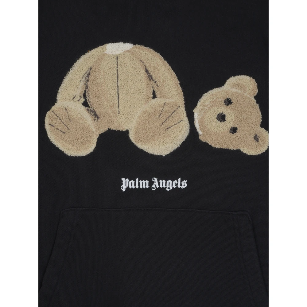 Palm Angels Hoodie Bear Black Heren