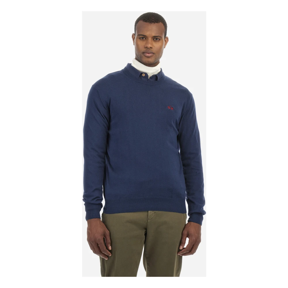 LA MARTINA Blauwe Sweaters voor Mannen Blue Heren