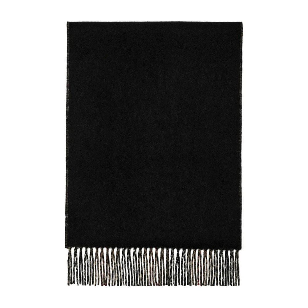 Burberry Geruit Patroon Logo Patch Sjaal Black Heren