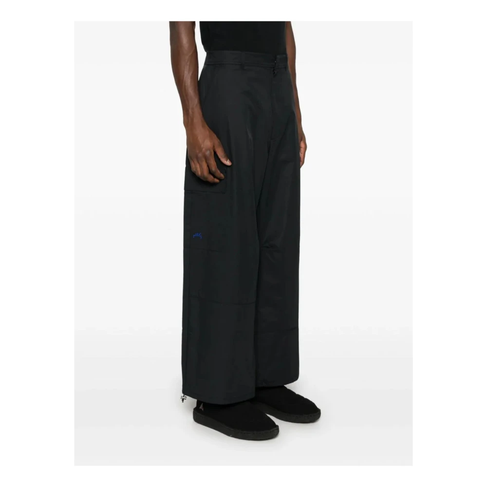 A-Cold-Wall Wijde Pijp Zwarte Katoenen Broek Black Heren