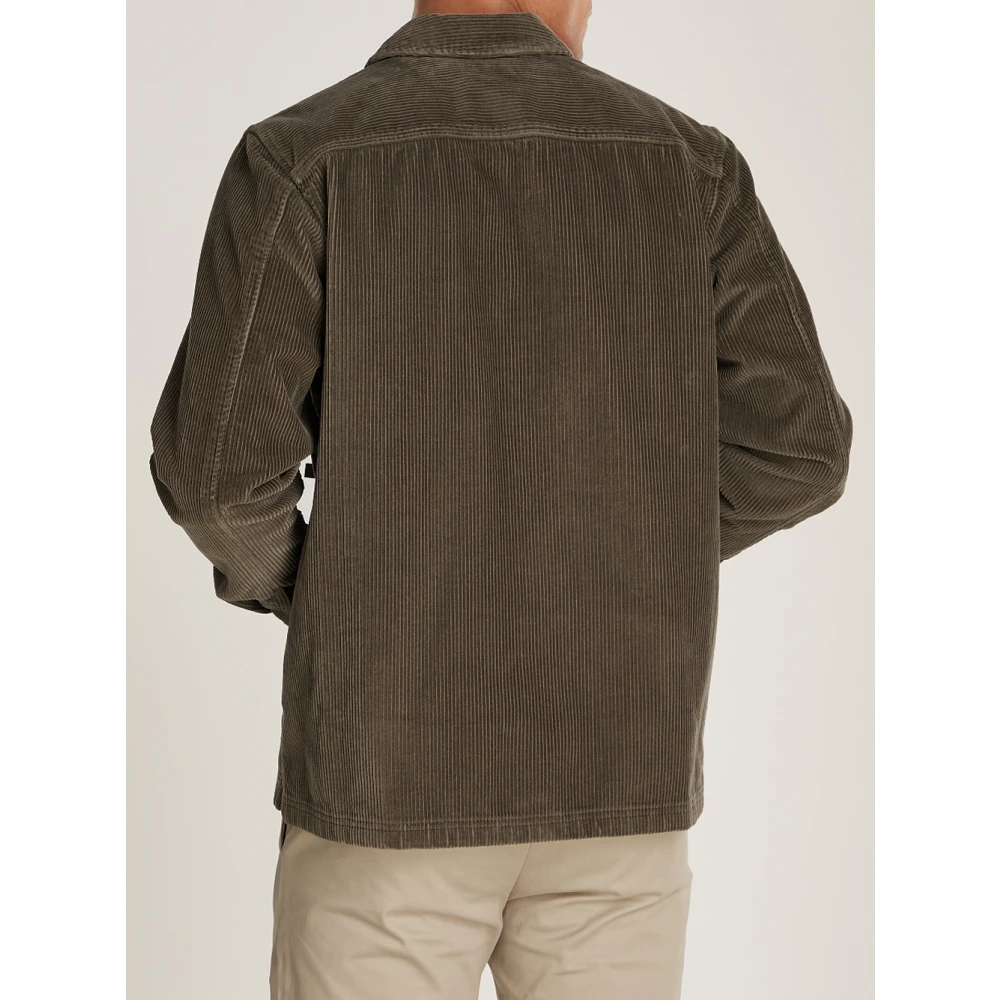 Calvin Klein Ribfluwelen Overhemd Bruin Brown Heren